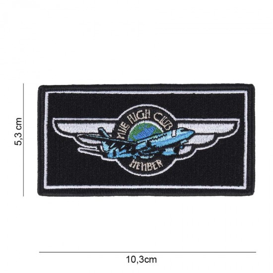 Fostex-Emblem-Stoff „Mile high club member“ mit Klettverschluss