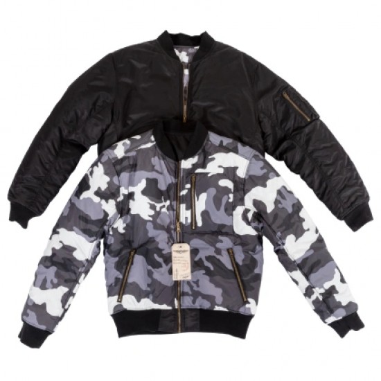 KM Military MA-1 flight/bomber jacket reversible