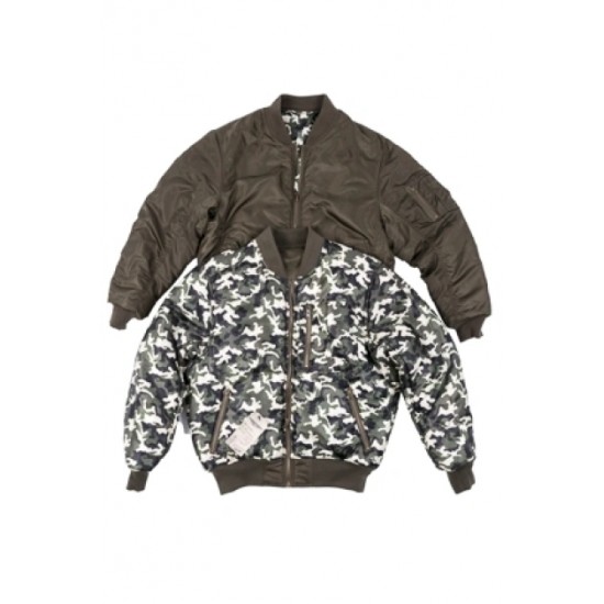 KM Military MA-1 flight/bomber jacket reversible